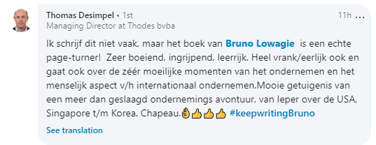 Boek Gebeten, opmerking door Thomas Desimpel