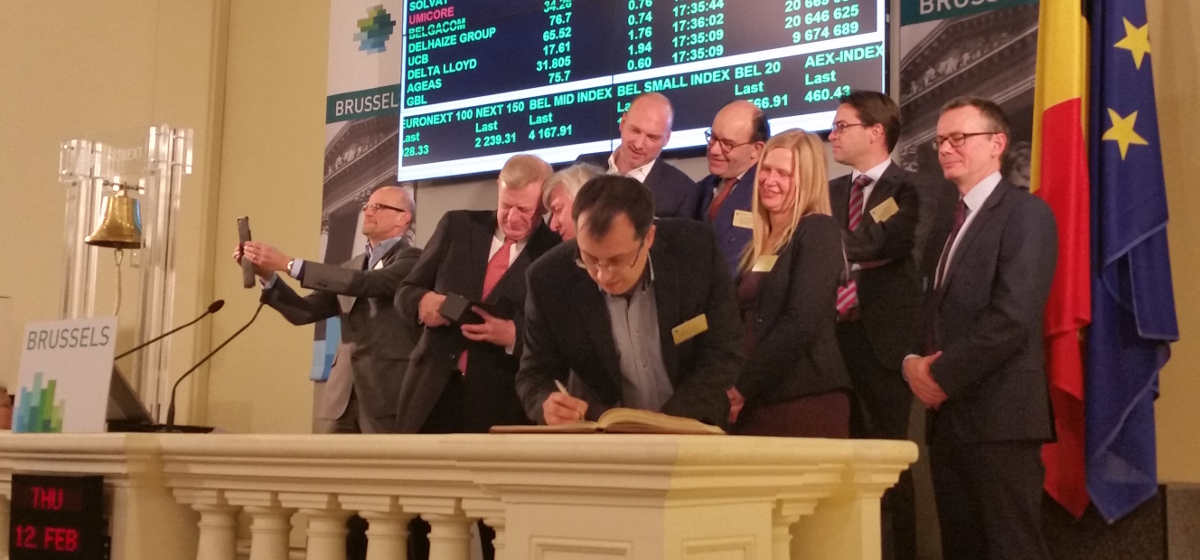 Closing Bell Ceremony Euronext Brussels