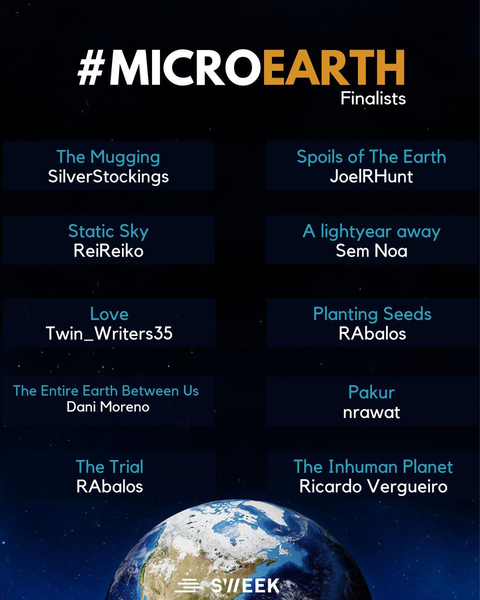 Nominations Sweek #MicroEarth writing contest