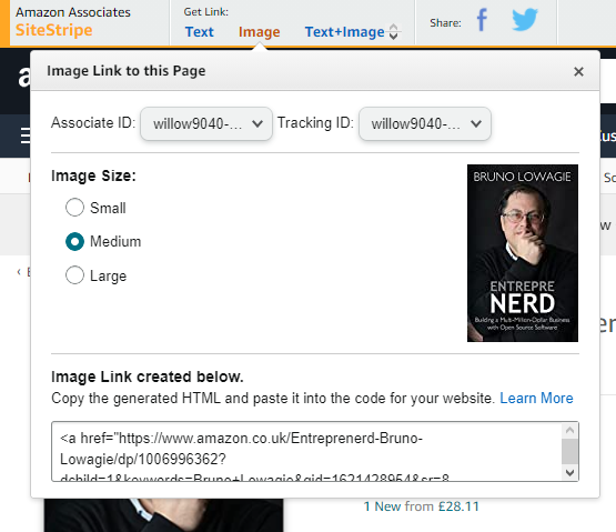 Amazon Affiliate create image link