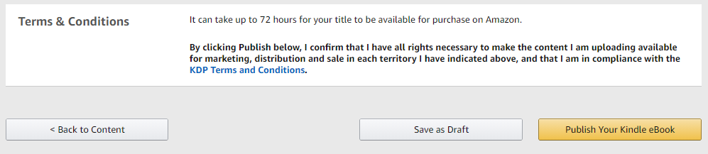 Amazon KDP eBook publishing: Step 4