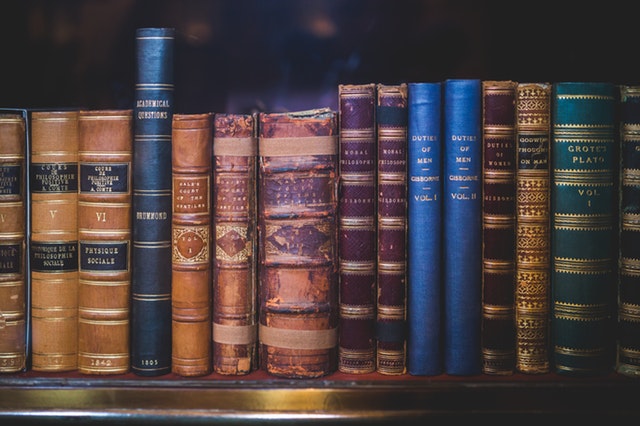 Old books in a bookstore